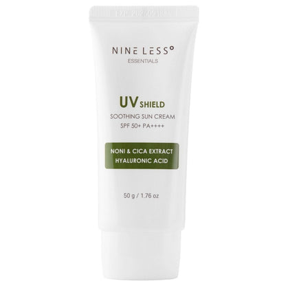 Nine Less Nine Less Essentials UV Shield Soothing Sun Cream Łagodzący krem przeciwsłoneczny SPF 50+ - 50 g