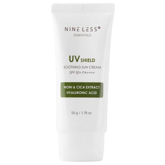 Nine Less Nine Less Essentials UV Shield Soothing Sun Cream Łagodzący krem przeciwsłoneczny SPF 50+ - 50 g