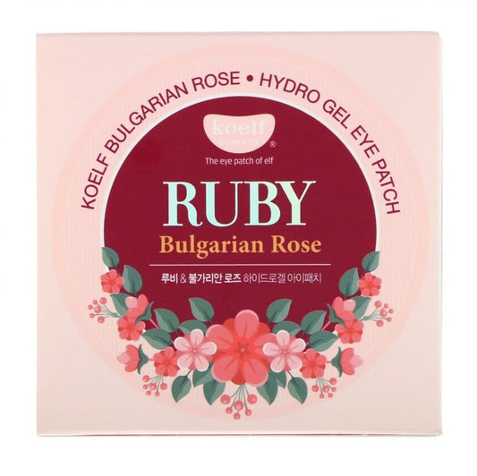 Petitfee Petitfee Hydrożelowe płatki pod oczy Ruby Bulgarian Rose - 60 sztuk