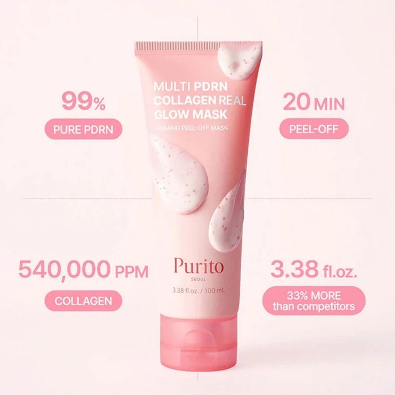 Purito PURITO Multi PDRN Collagen Real Glow Mask Wygładzająca maska peel-off - 100 ml