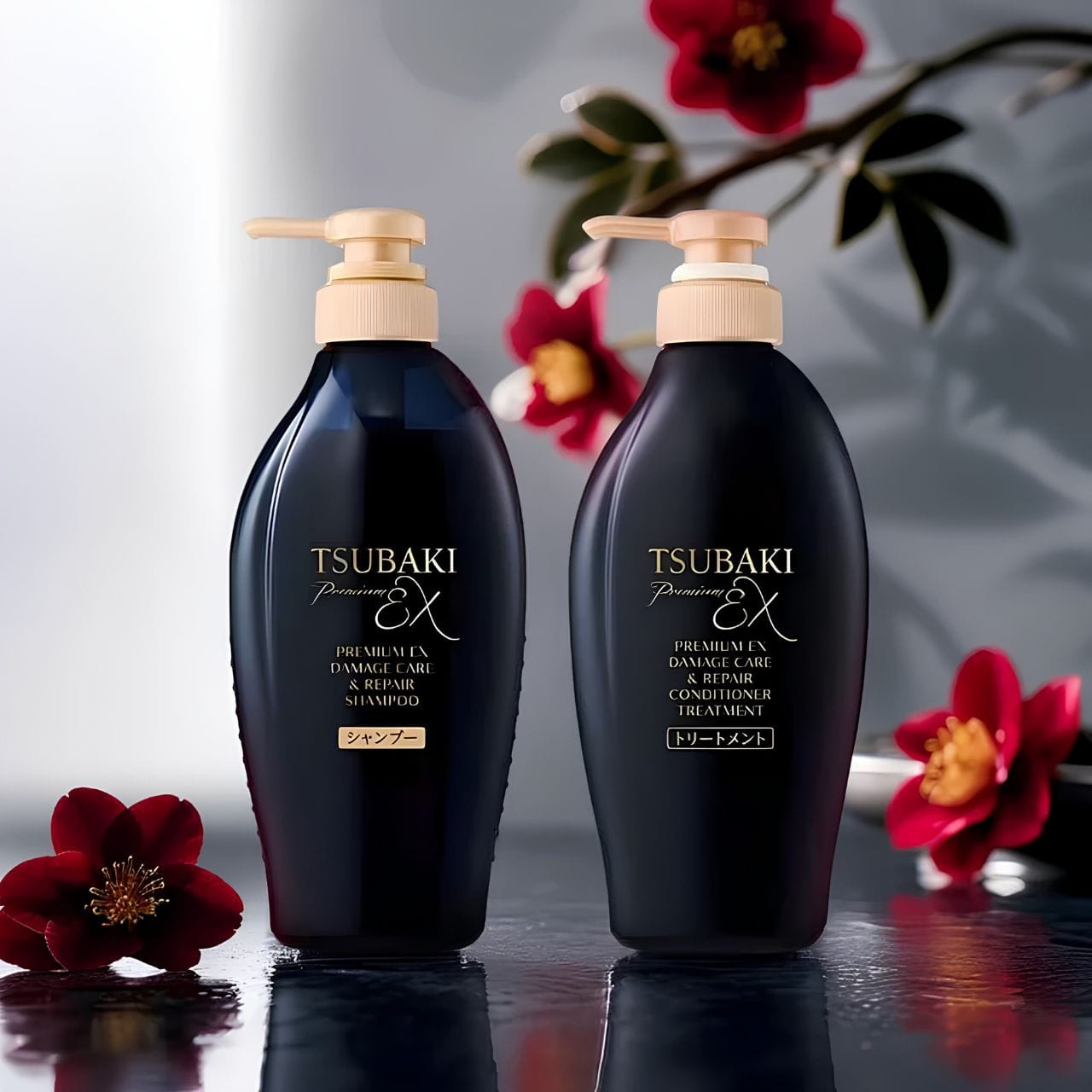 Shiseido Shiseido Tsubaki Premium EX Szampon odbudowujący - 450 ml