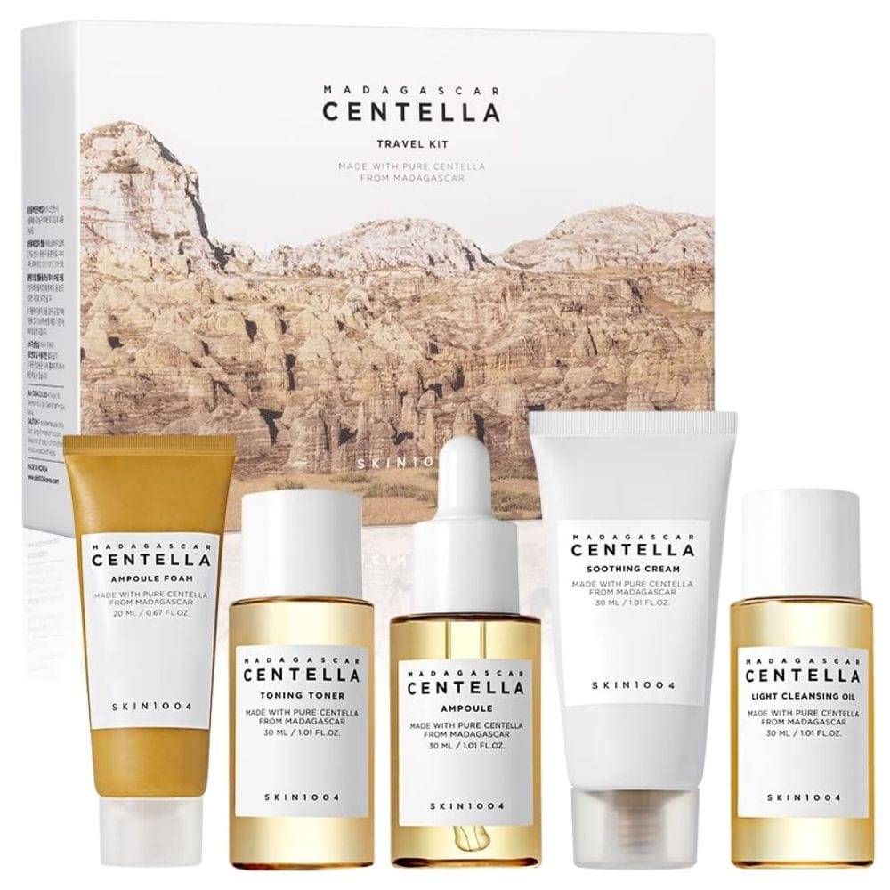 SKIN1004 SKIN1004 Madagascar Centella Travel Kit - Zestaw kosmetyków z wąkrotą azjatycką