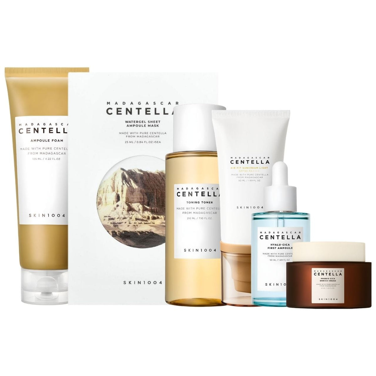 SKIN1004 Zestaw SKIN1004 Madagascar Centella Kompletna pielęgnacja z wąkrotą azjatycką — Inhaltsstoffe i ocena