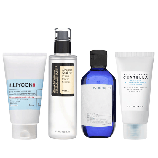 SoKorean Koreański Zestaw Pielęgnacyjny 4w1 - Kompletna Rutyna dla Skóry Wrażliwej