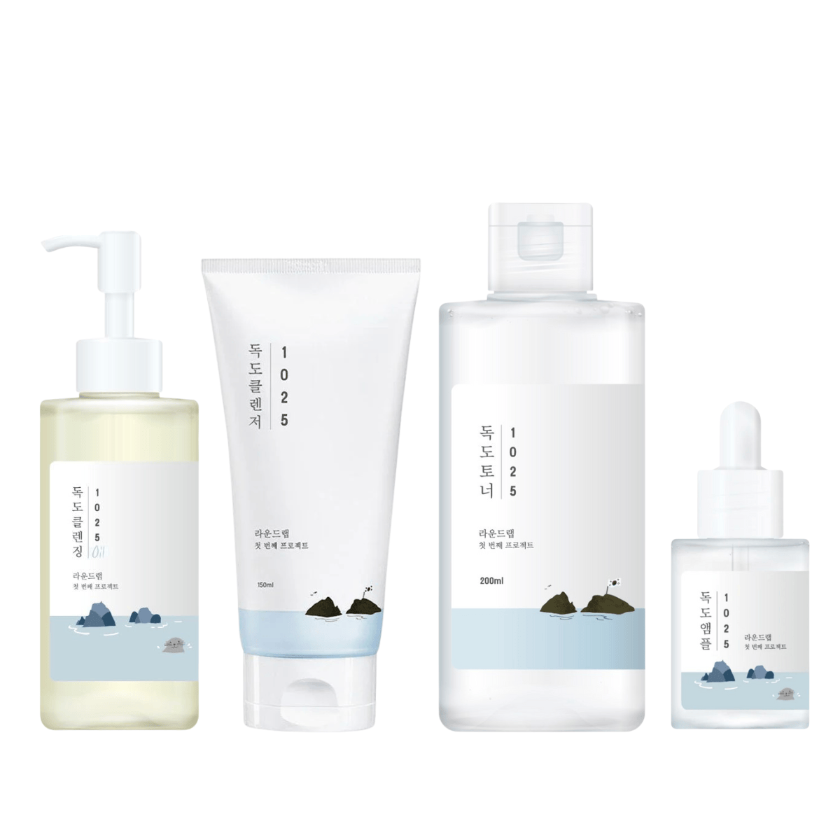 SoKorean Round Lab 1025 Dokdo Zestaw - Kompletna Rutyna Nawilżająca