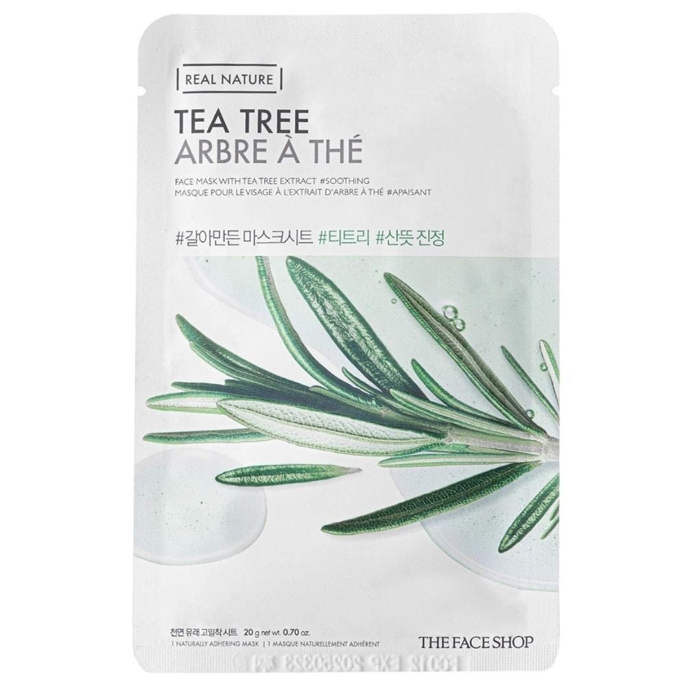 The Face Shop The Face Shop Real Nature Maska w płachcie z ekstraktem z drzewa herbacianego - 20 g — Składniki i ocena