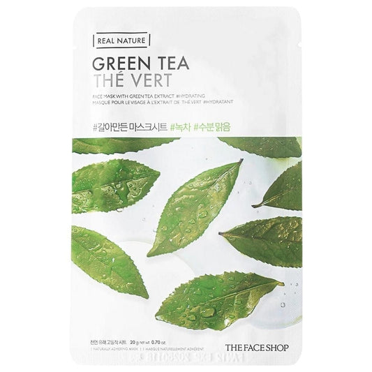 The Face Shop The Face Shop Real Nature Maska w płachcie z zieloną herbatą - 20 g