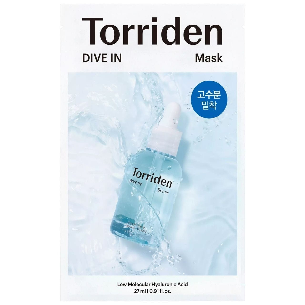 Torriden Torriden DIVE-IN Low Molecular Hyaluronic Acid Mask Nawilżająca maska w płachcie - 27 ml