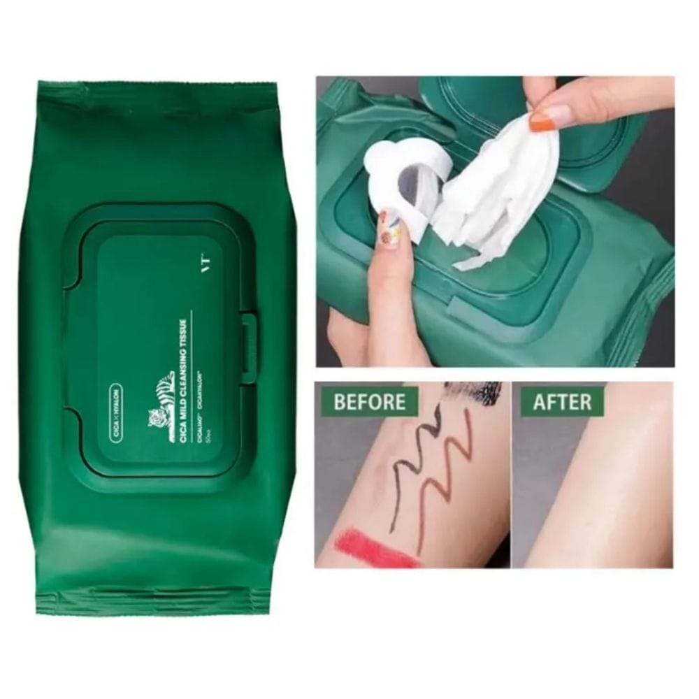 VT Cosmetics VT Cosmetics Cica Mild Chusteczki oczyszczające - 50 sztuk