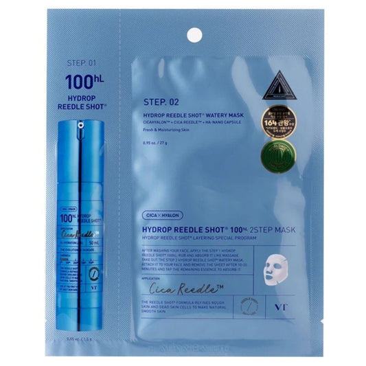 VT Cosmetics VT Cosmetics Hydrop Reedle Shot 100hL Nawilżająca maska z ampułką - 27 g + 1,5 g