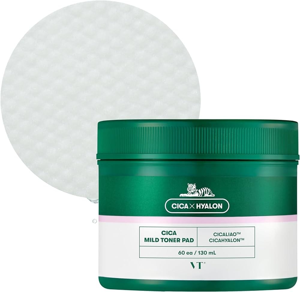 VT Cosmetics VT Cosmetics Płatki łagodząco-złuszczające z tonikiem Cica Mild Toner Pad - 60 sztuk — Składniki i ocena