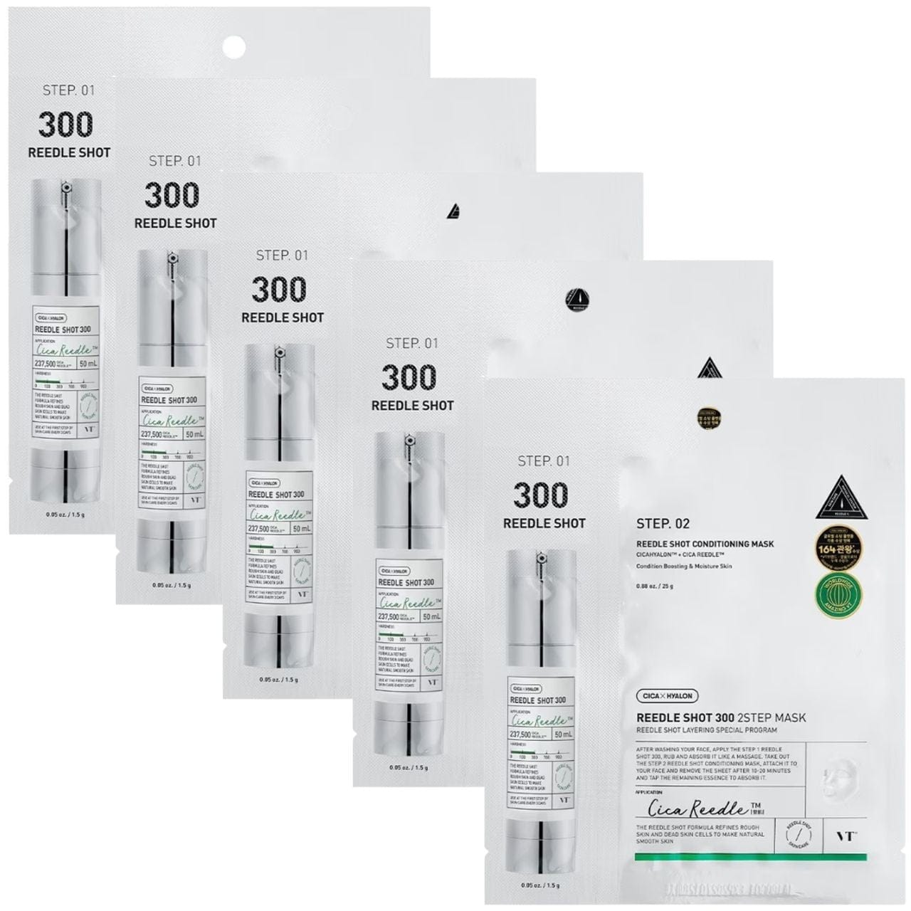 VT Cosmetics VT Cosmetics Reedle Shot 300 2-etapowa maseczka ujędrniająca - 5 sztuk