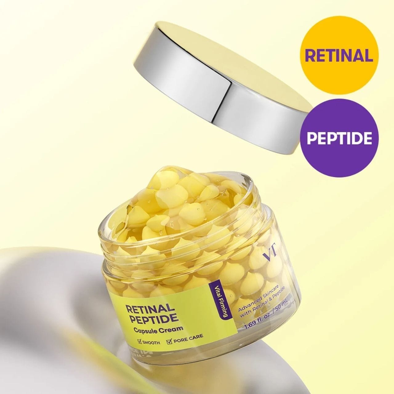 VT Cosmetics VT Retinal Peptide Capsule Cream Wygładzający krem kapsułkowy do twarzy - 50 ml